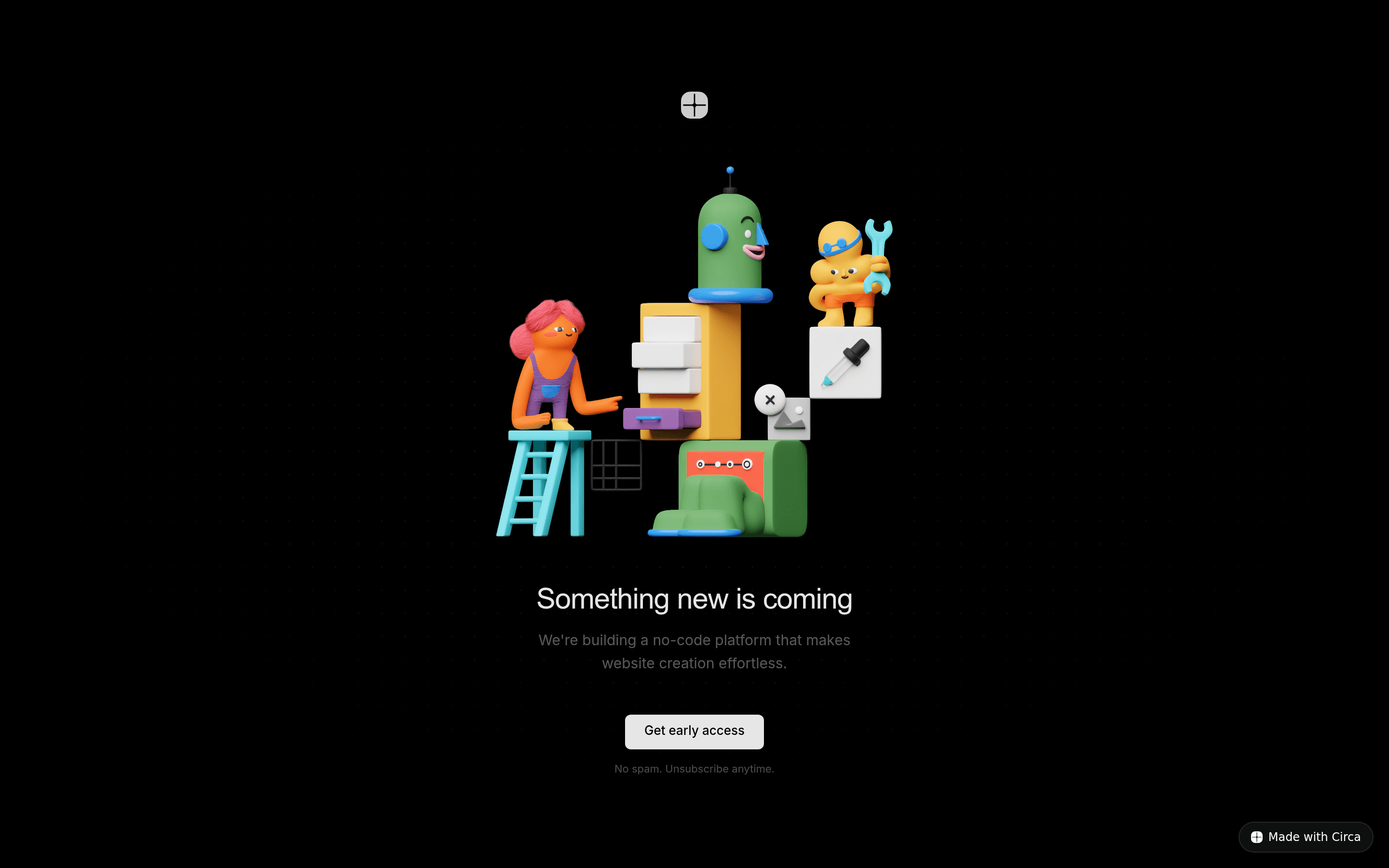 Circa startup landing page screenshot