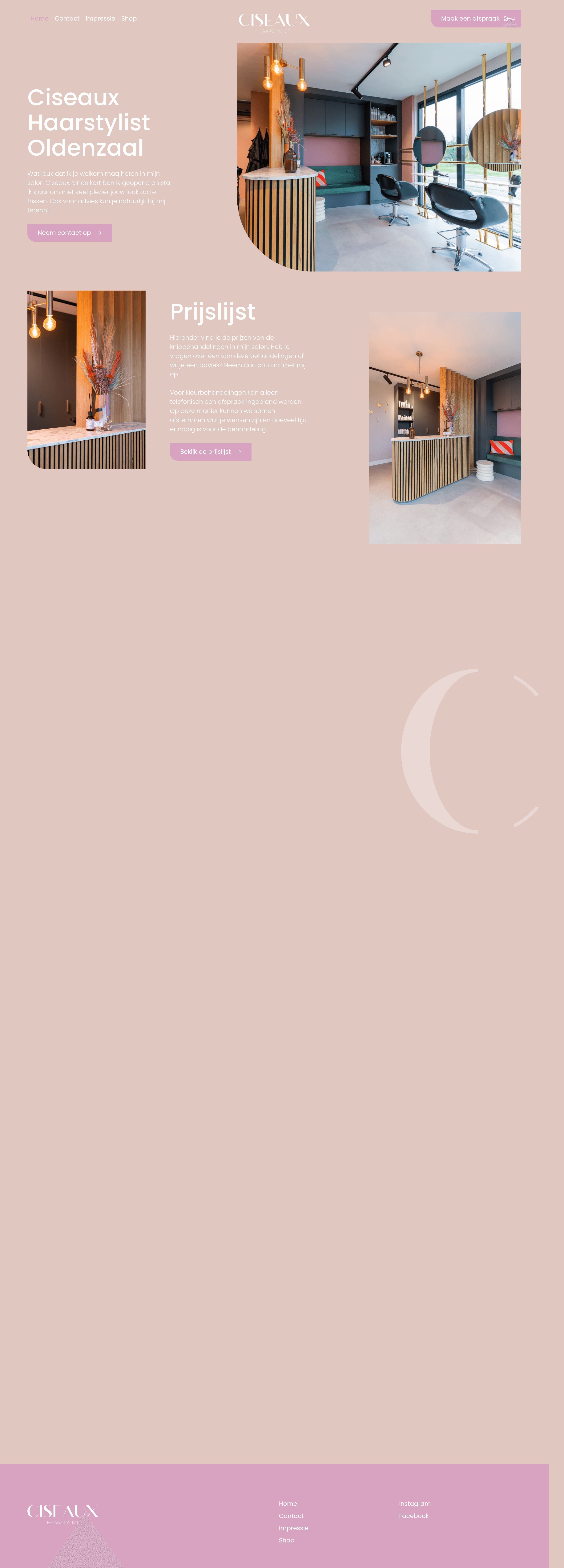 Ciseaux startup landing page screenshot