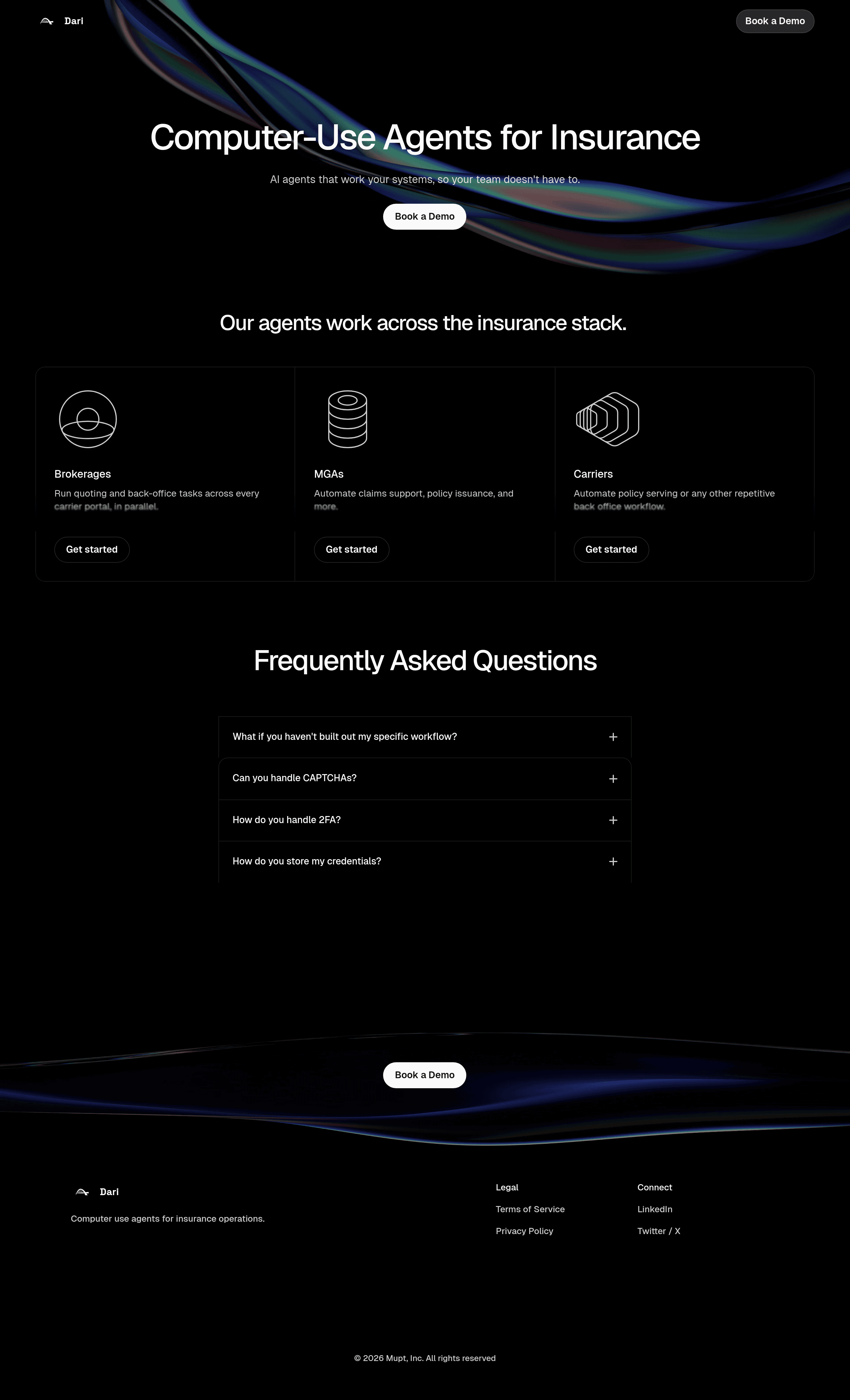 Dari landing page screenshot