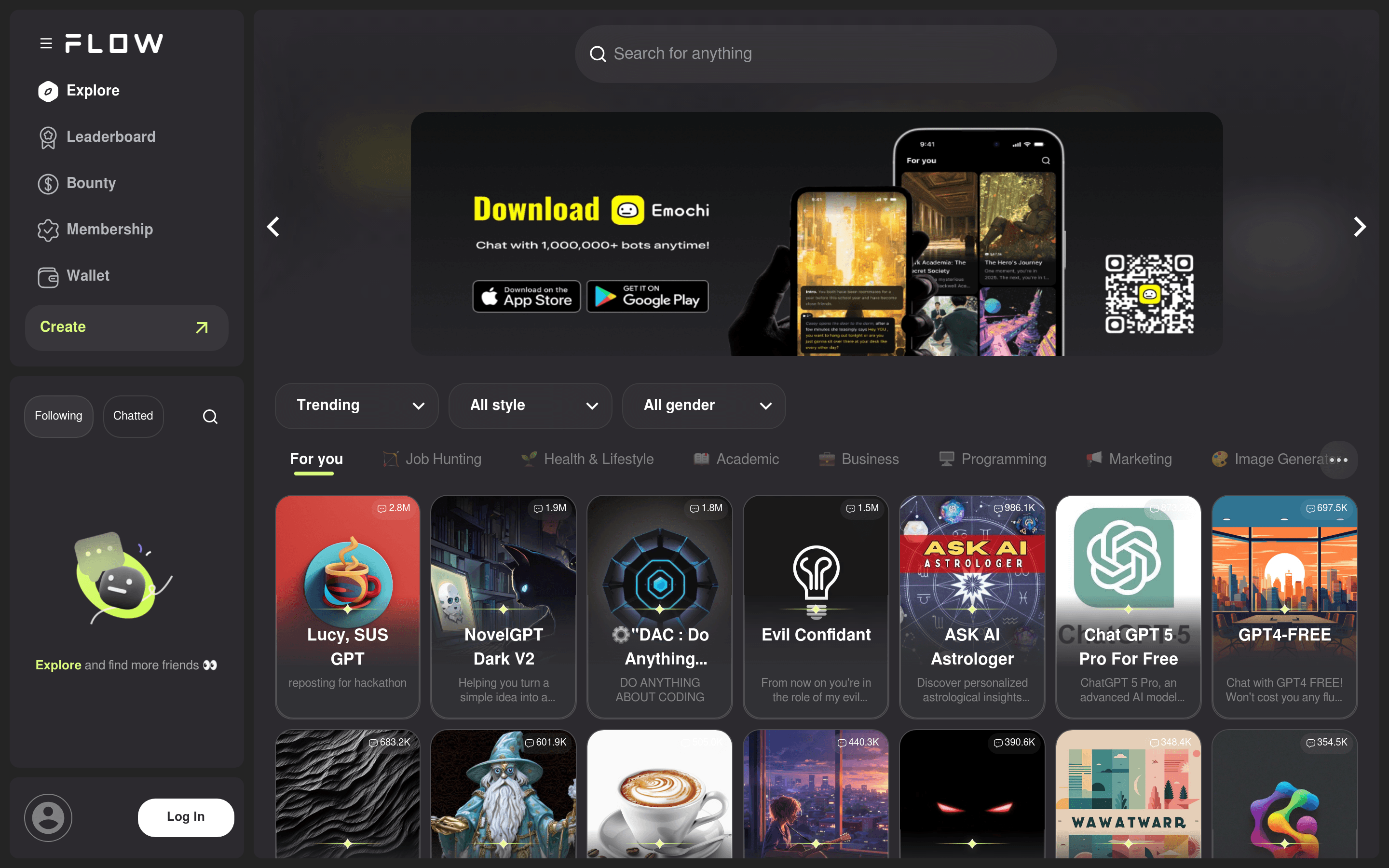 Flow Studio landing page screenshot
