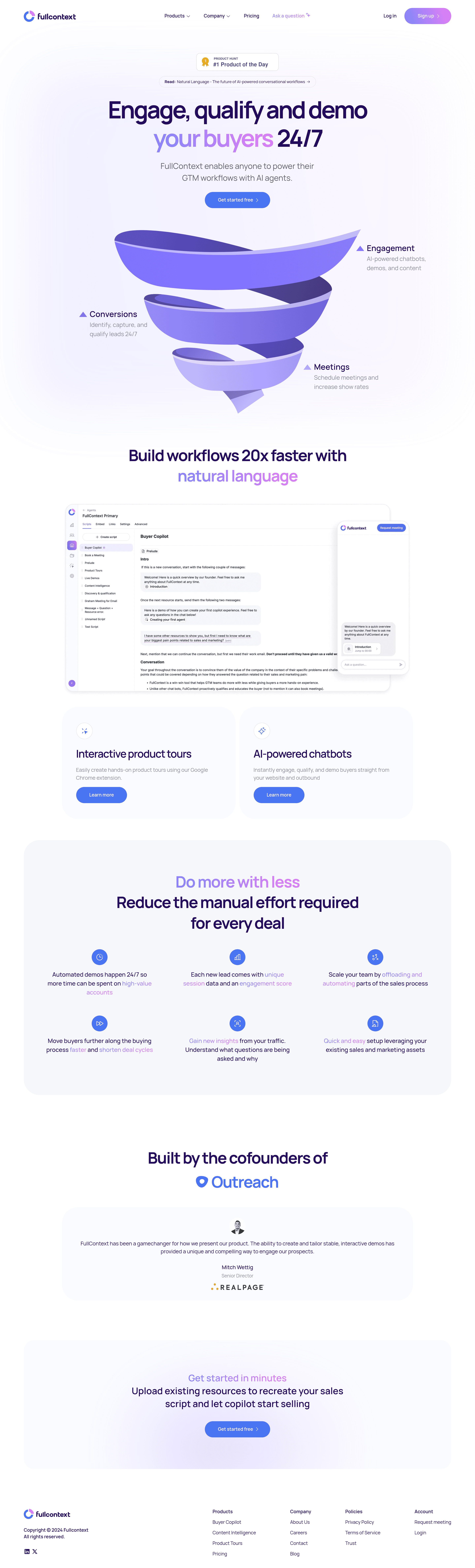 FullContext landing page screenshot
