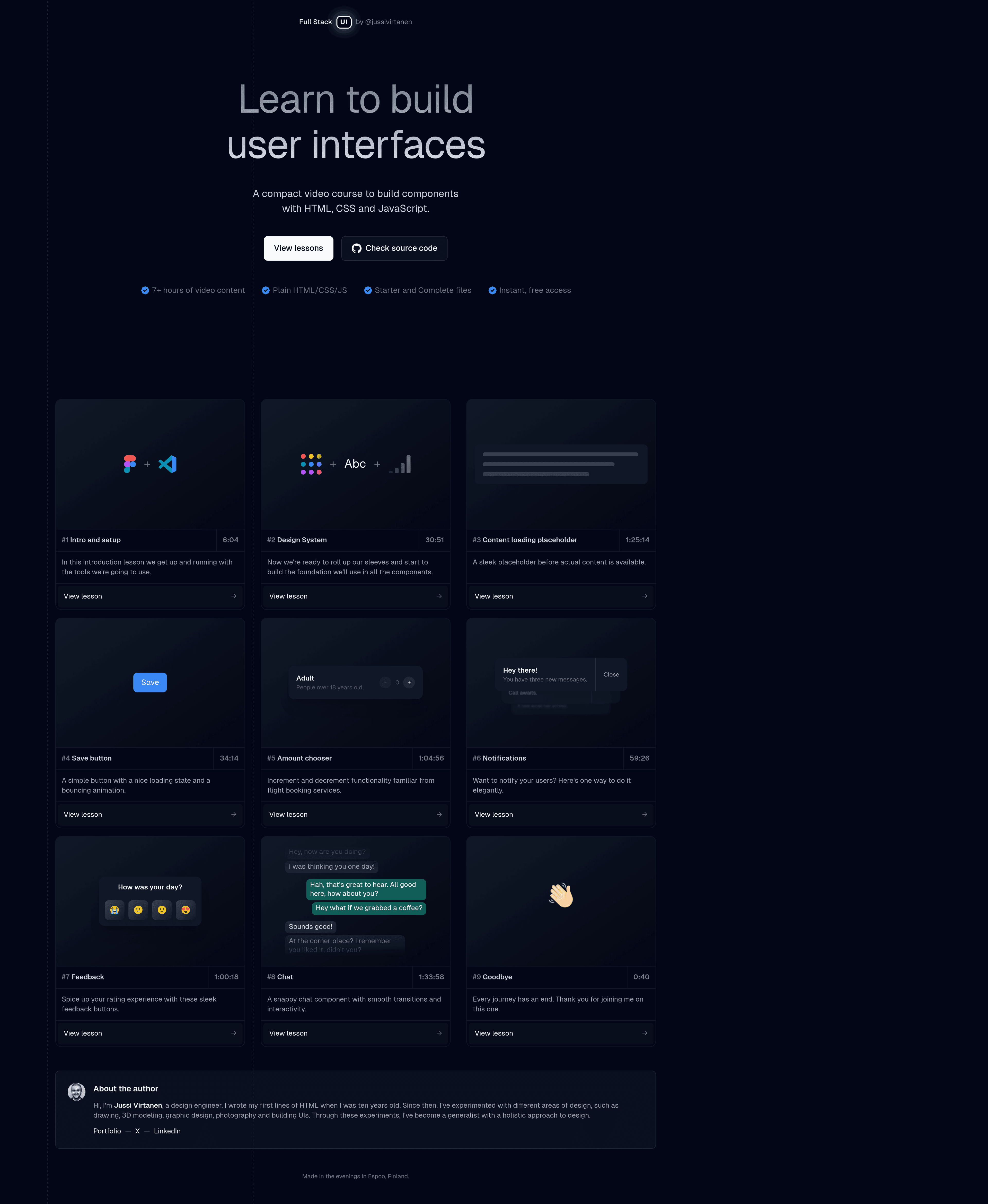Fullstackui startup landing page screenshot