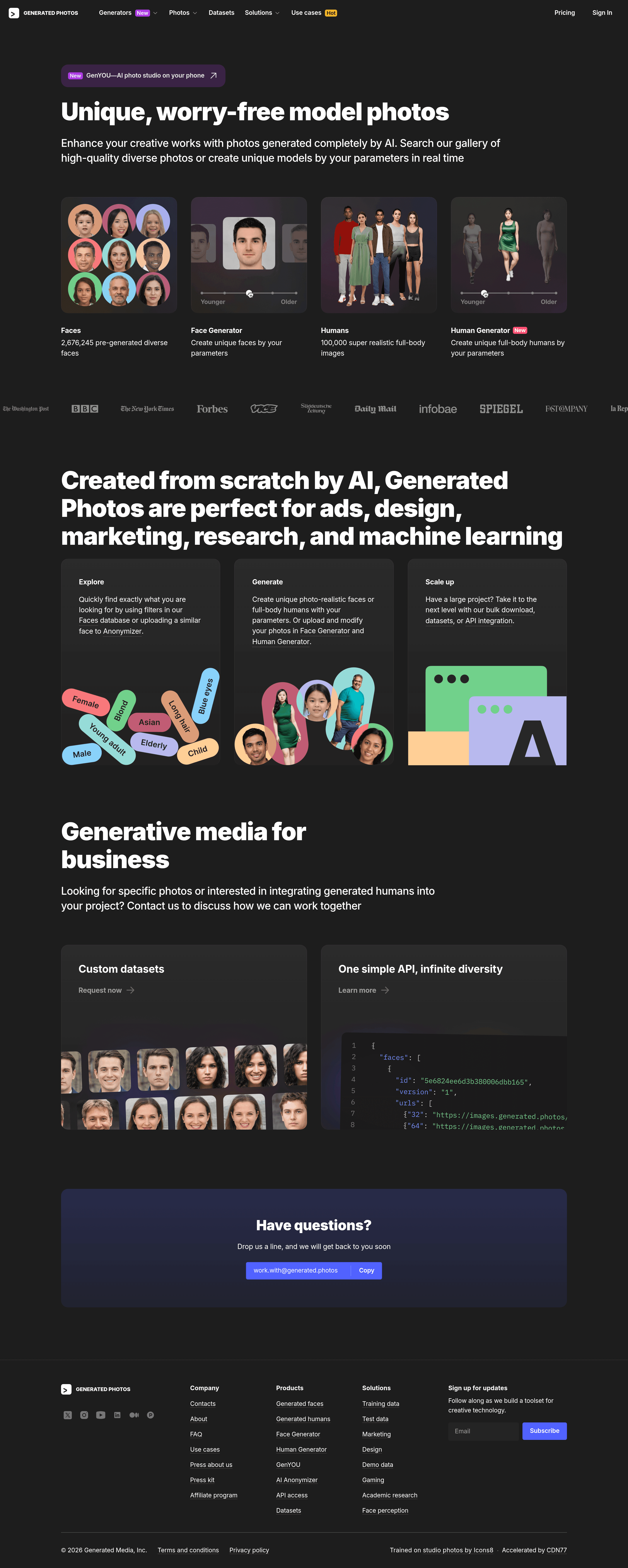 Generated startup landing page screenshot