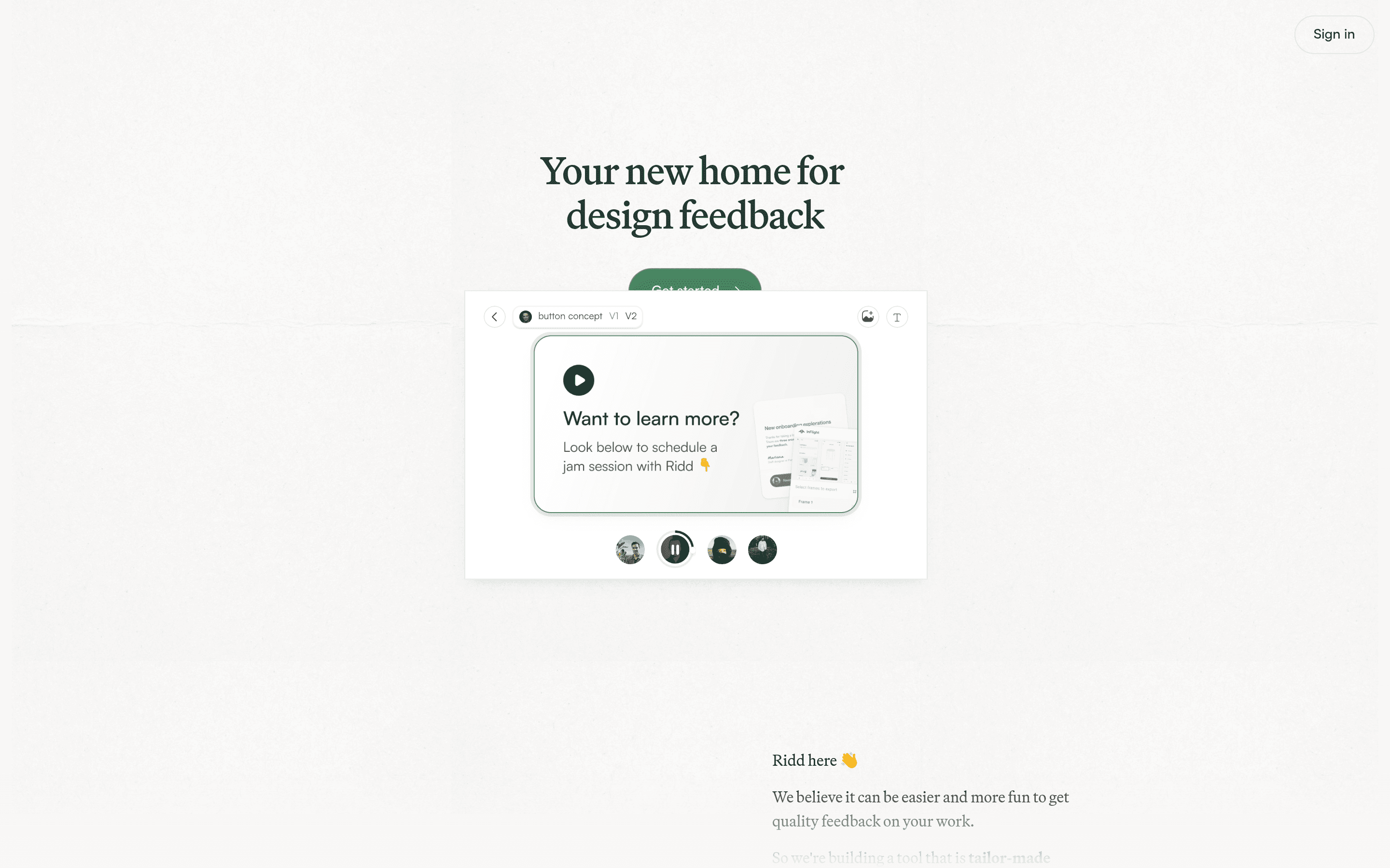 Inflight startup landing page screenshot