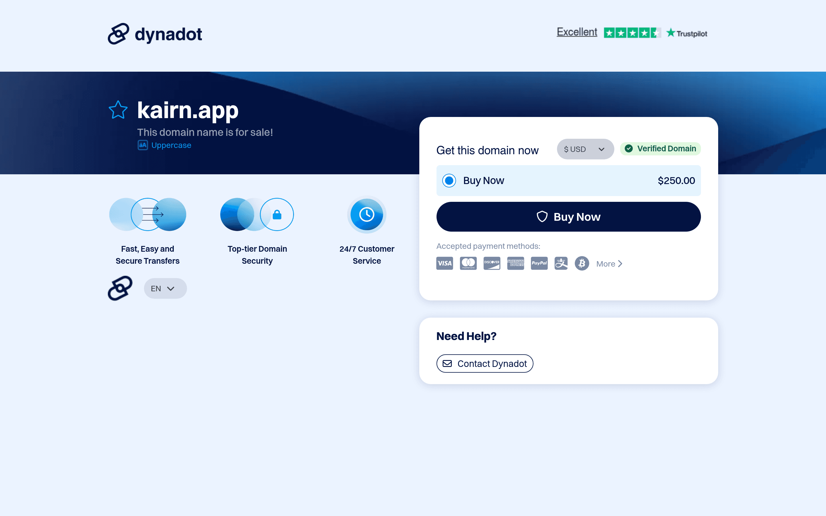 Kairn startup landing page screenshot