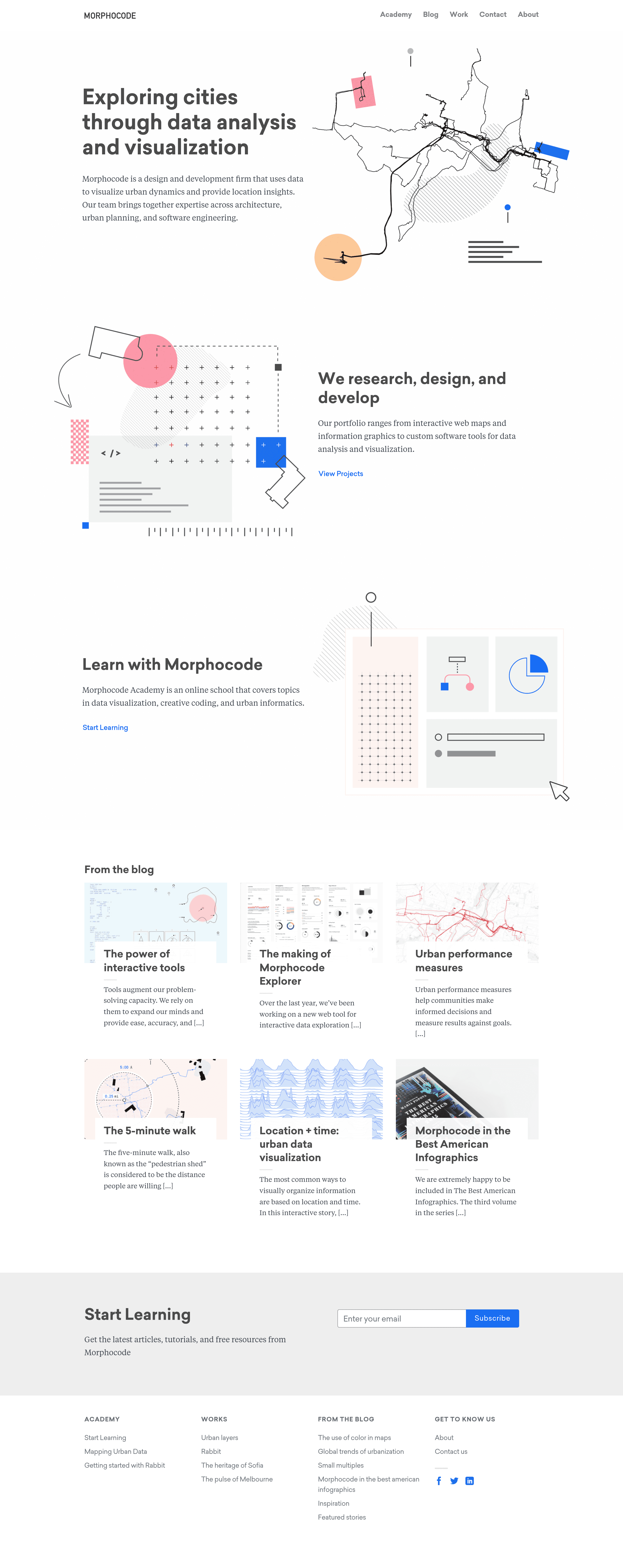 Morphocode startup landing page screenshot