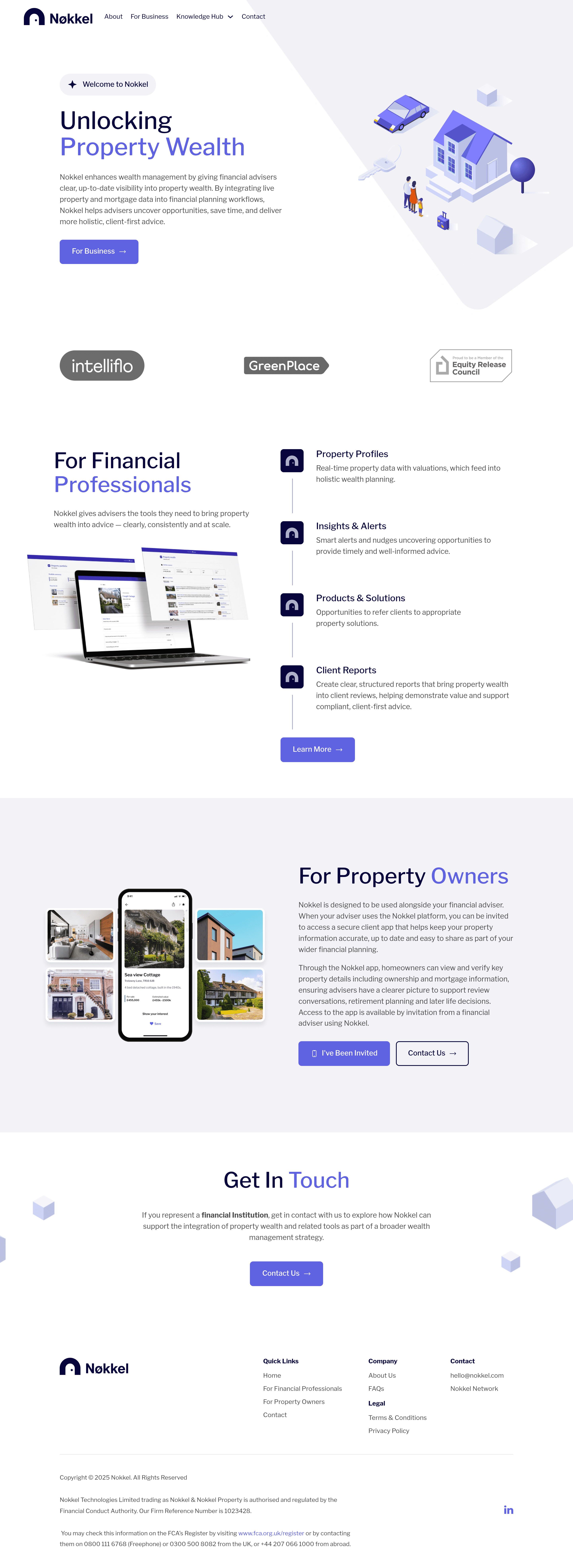 Nokkel startup landing page screenshot