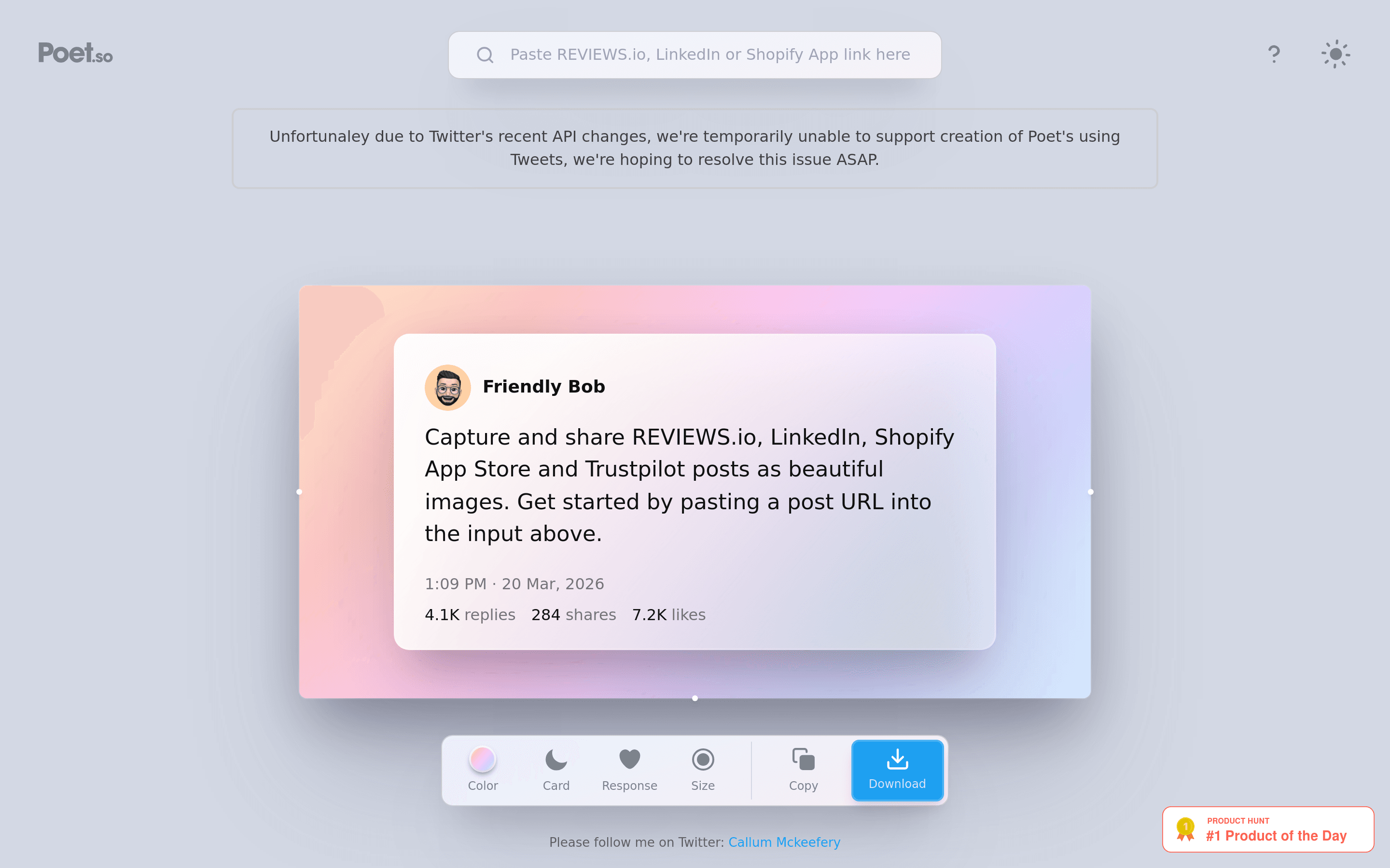 Poet.so landing page screenshot