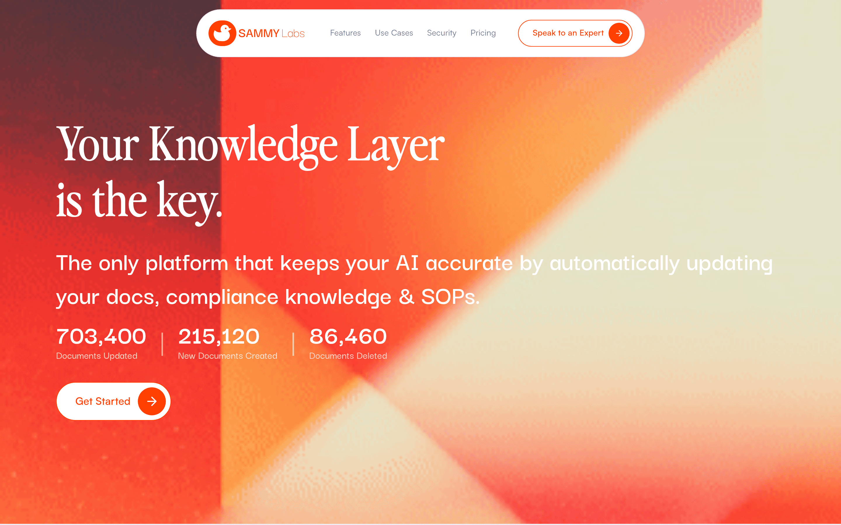 SAMMY Labs landing page screenshot