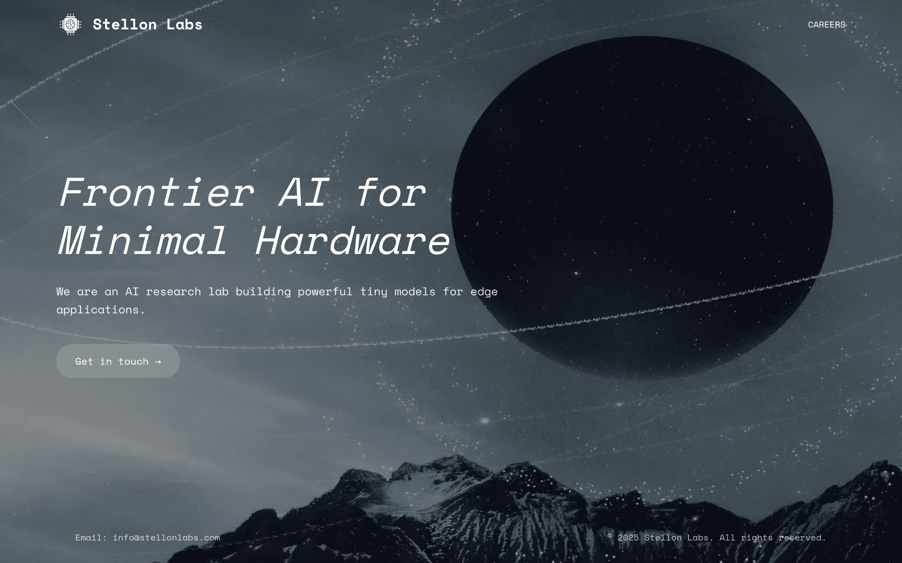 Stellon Labs landing page screenshot