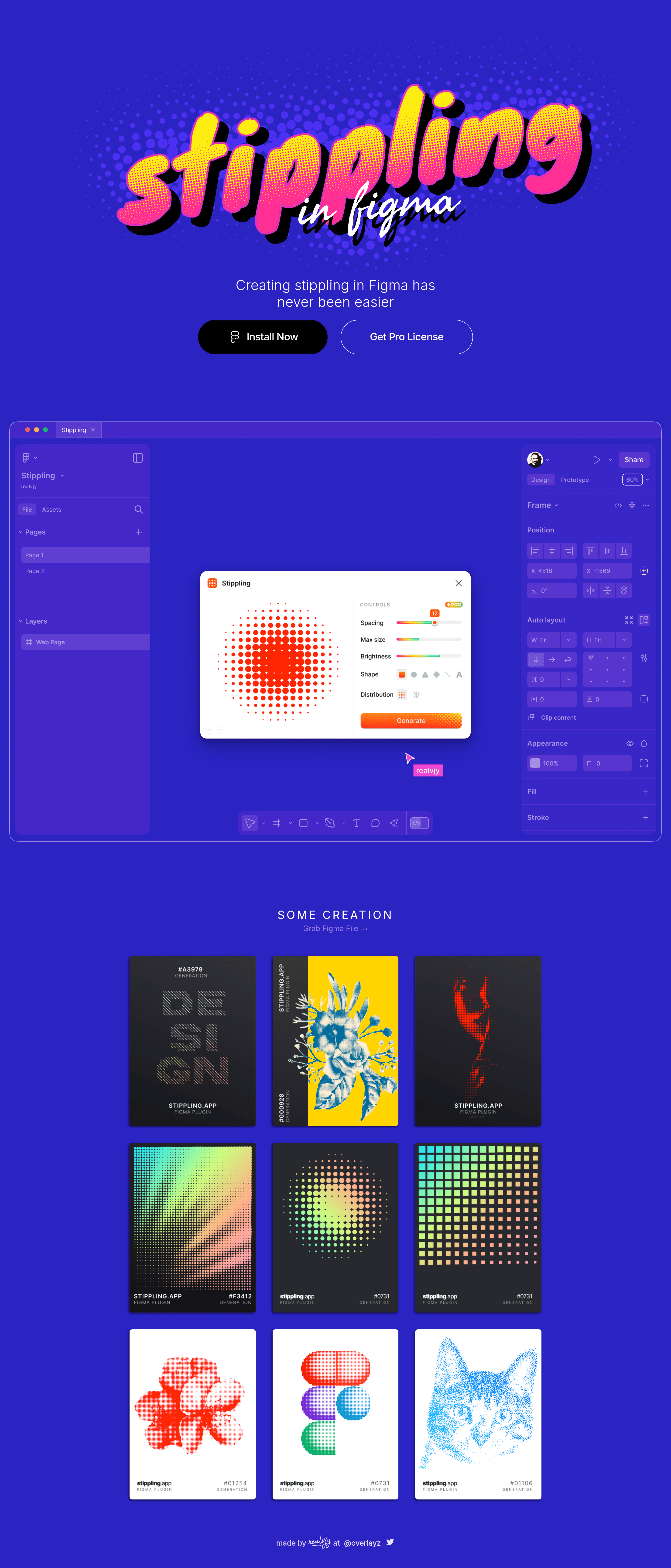 Stippling startup landing page screenshot