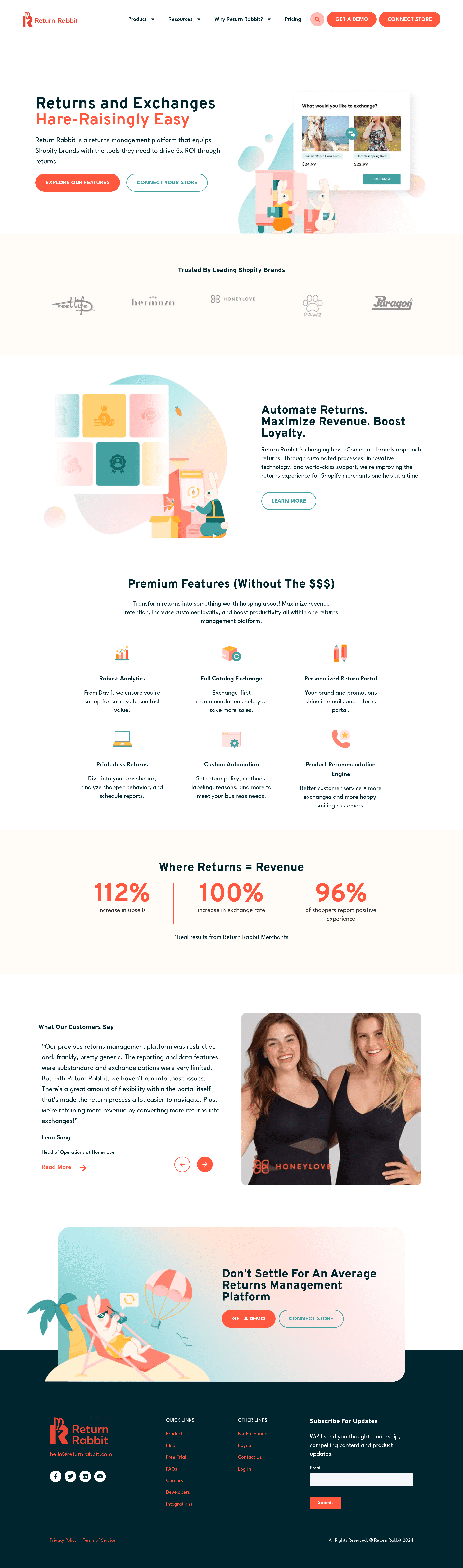 Supply startup landing page screenshot