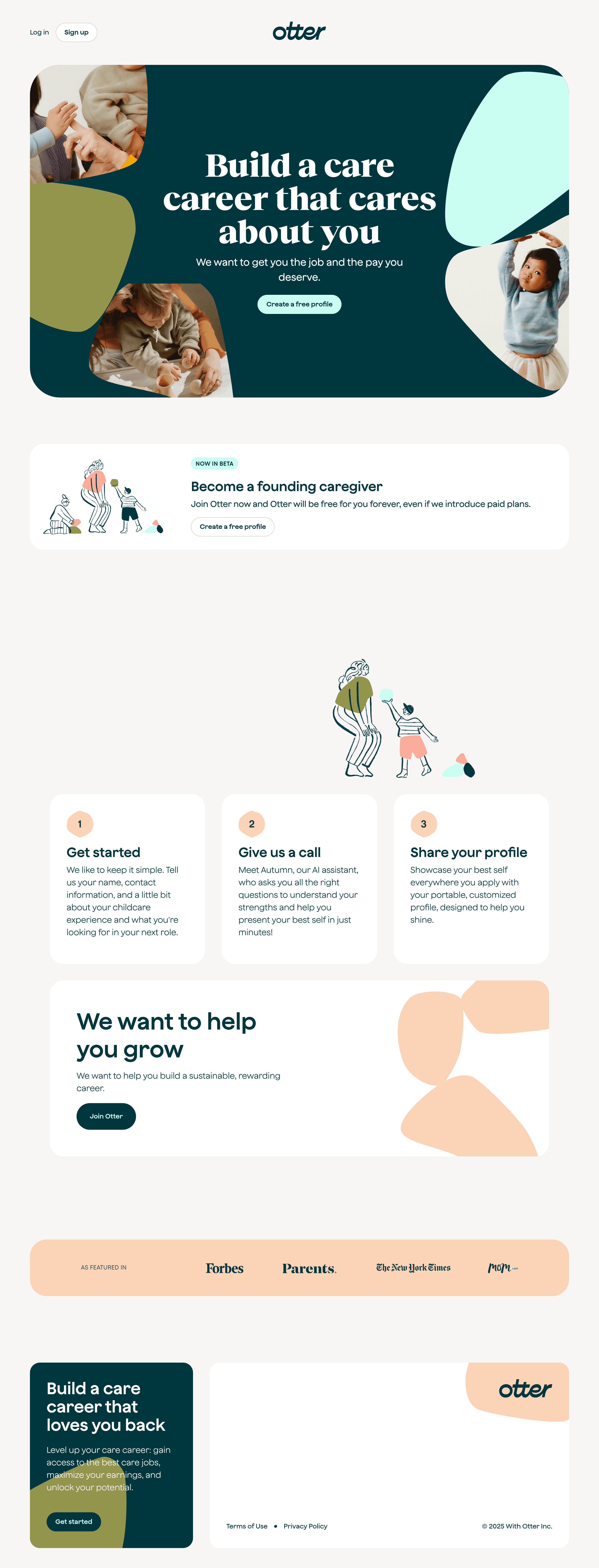 Withotter startup landing page screenshot